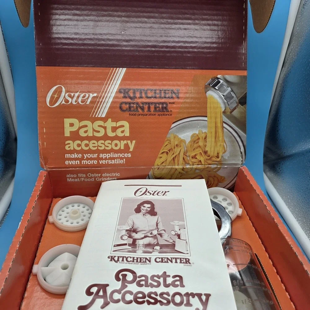 1983 Oster Kitchen Center Pasta Accessory Kit 939-65 Fits Oster Grinder NOS